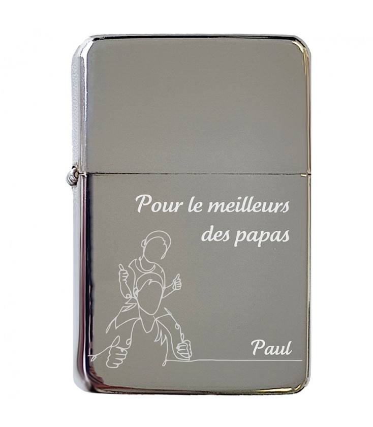 Briquet à essence de couleur GRIS Amazon Père et enfant