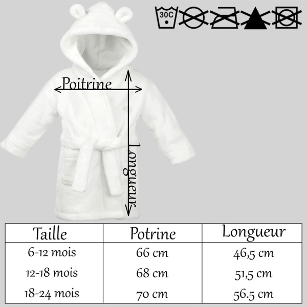 Peignoir bebe 2024 24 mois