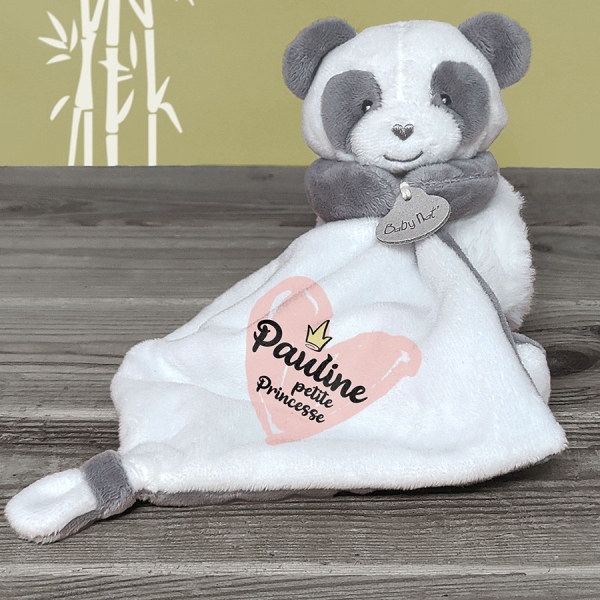 Doudou bébé personnalisé, Koala bleu gris