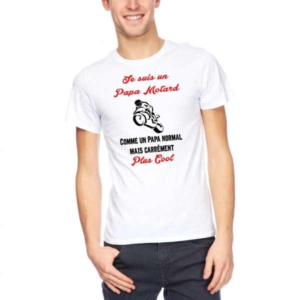 T-Shirt Homme Papa motard