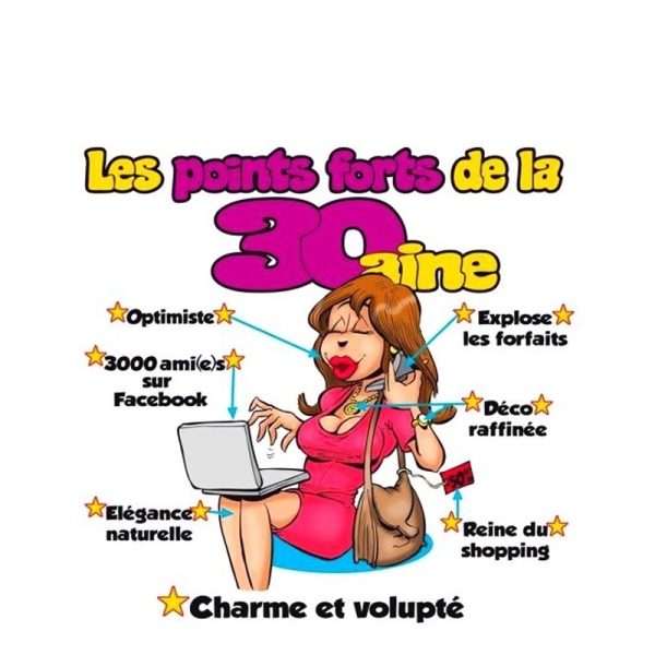 Tee shirt anniversaire femme 30 ans personnalis