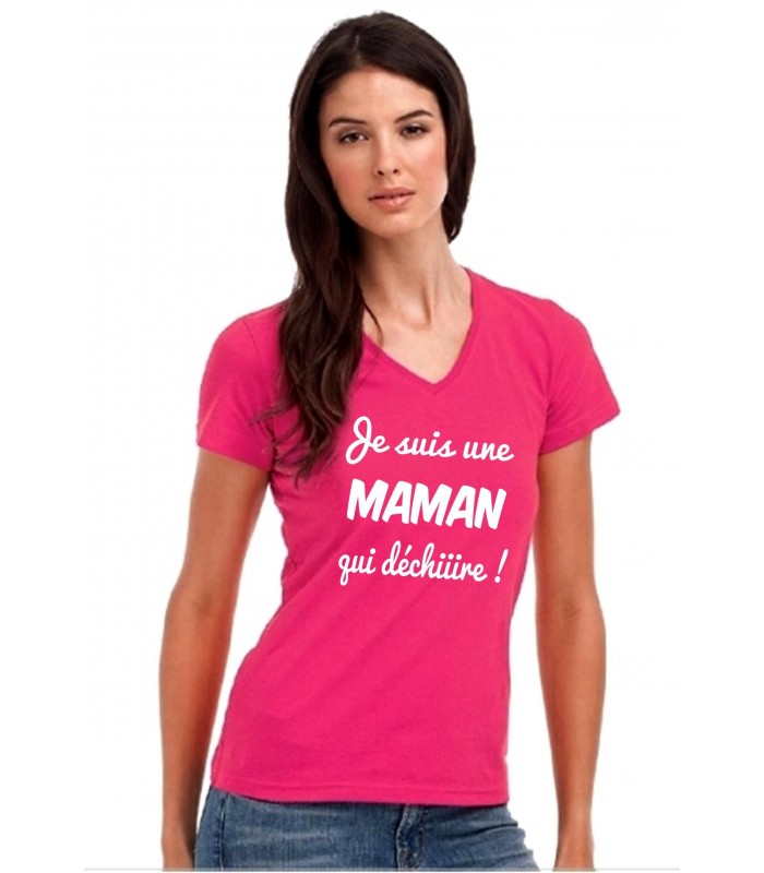 Tee Shirt Je Suis Une Maman Qui D Chire