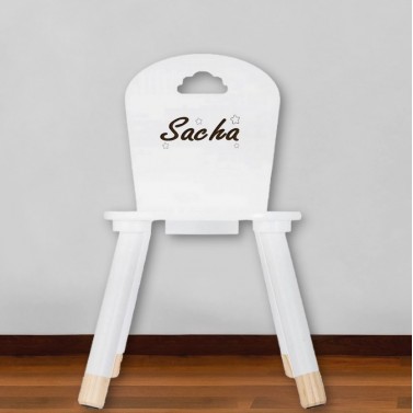 Chaises enfants - Chaise bois personnalisable avec prénom gravé