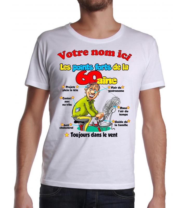 Tee Shirt Anniversaire Homme 60 Ans Personnalise