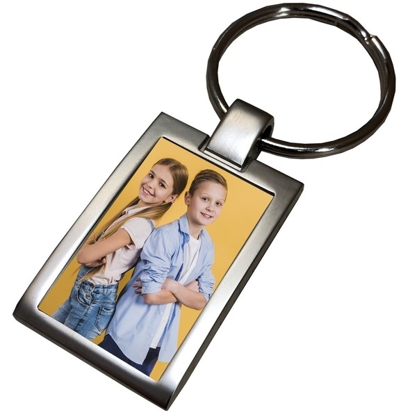 Porte clef rectangulaire à personnaliser avec vos photos, un message et nos  motifs.