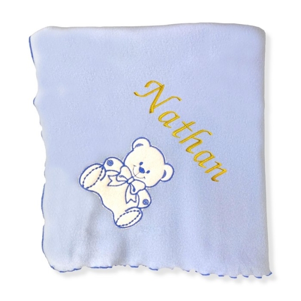 Plaid personnalisé stitch - couverture bébé enfants adultes personnalisé -  prénom